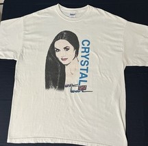 Vintage 90s Crystal Gayle On Tour Promo T Shirt Adult XL White Unisex Co... - $18.81