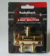 Radio Shack -2-way Splitter 75 Ohm Bi-directional - Gold Plating/Double Shielded - £7.15 GBP