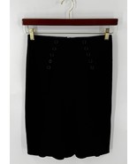 B Wear Black Pencil Skirt Size Womens 3 High Waist Decorative Buttons Pl... - $376.33 MXN