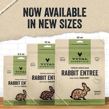 Vital Essentials Dog Freeze-Dried Mini Nibs Rabbit 25oz. - £89.12 GBP