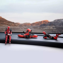3-Piece Set Pendant Reading Deadpool Ornaments Auto Rearview Mirror Deco... - $15.99