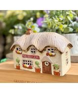 Ceramic Grey Village Red Lion Pub Candle Holder - $28.47