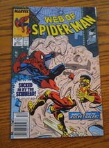 000 Web Of Spider Man Marvel Comic Issue #57 Mid November 1988 Rocket Racer - £7.90 GBP
