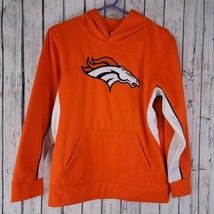 NFL Team Apparel Denver Broncos Orange & White Hoodie Sweatshirt Youth Size L  - $24.18
