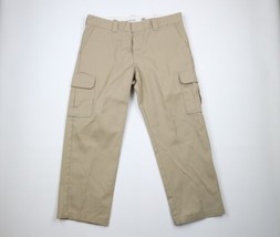 Vintage Dickies Mens Size 40x30 Distressed Relaxed Wide Leg Cargo Pants Beige - £47.44 GBP