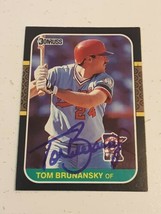 Tom Brunansky Minnesota Twins 1987 Donruss Autograph Card #194 READ DESCRIPTION - £3.88 GBP