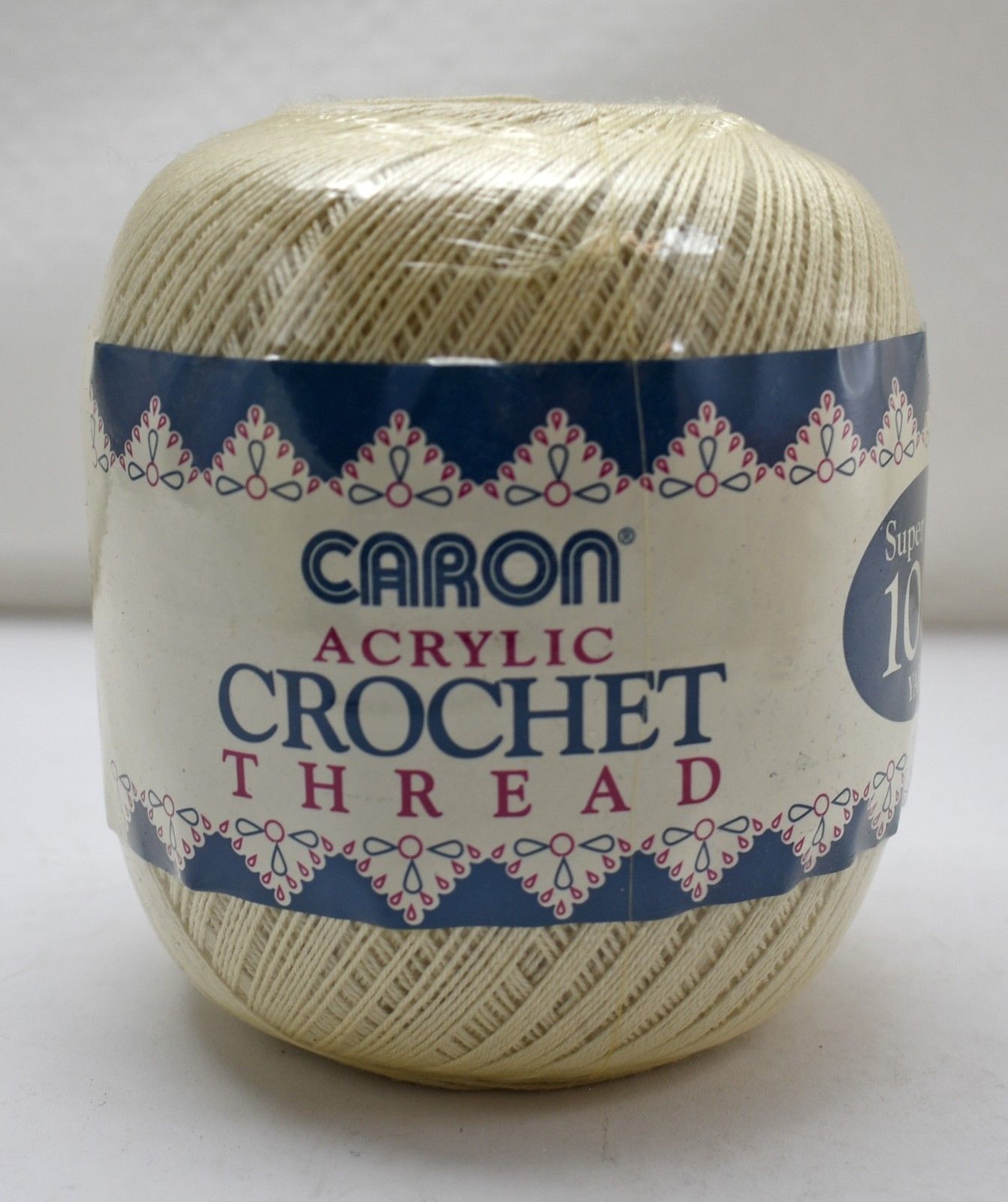 Caron Acrylic Crochet Thread - Size 10 - Super Value 1000 Yards Color Ecru #0160 - $5.65