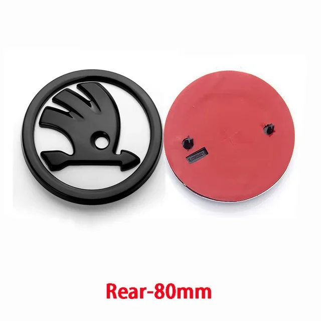 80/90MM Car Front Hood Rear Trunk Emblem Badge Sticker for Skoda Logo Superb Rap