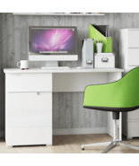 Santino White Gloss Computer Desk S14 - £208.75 GBP