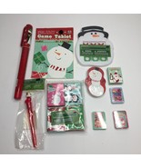 Christmas Party Goodie Prize Bag Pens Game Tablet Cards Tic Tac Toe Puzzles - £10.26 GBP