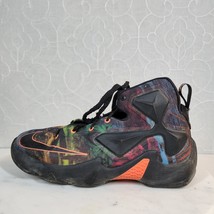 Nike LeBron James 13 Akronite Youth Sneakers 6.5 Black Hyper Orange 807219-008 - $46.39