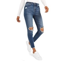 Vanilla Star Juniors 9 Dark Wash High Rise Distressed Denim Jeans PREOWN... - €17,14 EUR
