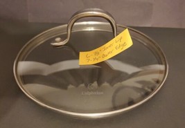 Calphalon Pot Pan Lid Only Clear Glass Stainless Handle 6-7/8&quot; Inner Lip 7-1/4&quot; - $28.74