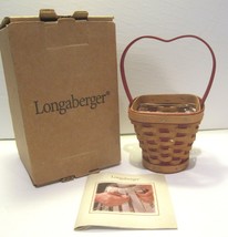 Longaberger Sweetheart Heart&#39;s Delight Basket with Protector Box (2007) - £27.90 GBP