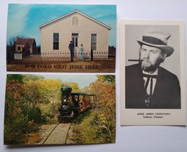 Jesse James Territory Postcards Wild West City Sullivan Missouri Railroad Cowboy - £9.64 GBP