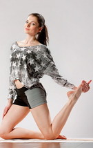 Hard Tail Sporty Bootie Short black &amp; heather gray xs - $19.99