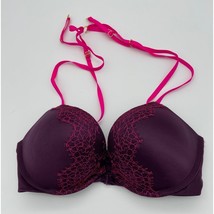 Victoria&#39;s Secret Plunge Padded Strappy Purple Lace Underwire Bra Women&#39;... - £15.41 GBP