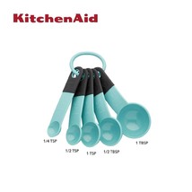 KitchenAid Classic Measuring Spoons Aqua Sky BPA-free Plastic Set of 5 - £22.97 GBP