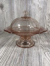 Pink 2PC Footed Covered Candy Dish-Recollection by Indiana Glass - $615.41 MXN