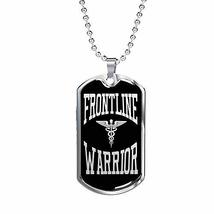 Express Your Love Gifts Frontline Warrior Necklace Caduceus Pendant Stainless St - £43.49 GBP