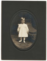 Very Nice Cabinet Photo early 1900s - Young Boy in White Dress Chair Carpet OHIO - £6.08 GBP