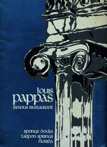 Louis Pappas Famous Restaurant Menu Sponge Docks Tarpon Springs Florida 1982.  - $54.39