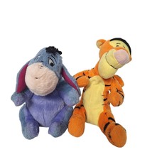 Disney Winnie The Pooh Tigger Eeyore Plush Lot of 2 Stuffed Animal 6.5&quot; - $15.94