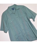 MEN&#39;S 2XL GUAYABERA SHIRT ~ TROPICOOL ~ CUBAN, WEDDING, EMBROIDERED ~ VG... - $21.73