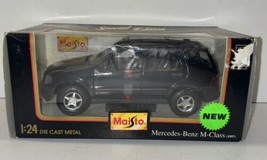 Maisto 31947 Mercedes-Benz 1997 M-Class 1:24 Scale Die Cast Black - £15.76 GBP