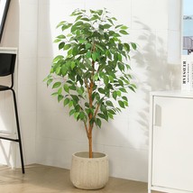 4’ Ficus Artificial Tree with Natural Trunks Home Decor. Retail $89 - £29.09 GBP