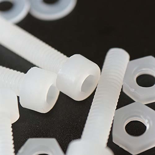 10x PVDF socket head, hex head, plastic machine screws, M4 x 20mm, Bolts... - $21.77