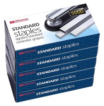 Officemate Standard General Purpose Staples, 5 Boxes Of 5000 (25000 Count Total) - £11.85 GBP
