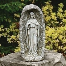 18.75&quot;H LED SOLAR IMMACULATE HEART GARDEN STATUE - £95.63 GBP