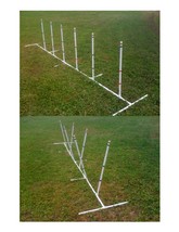 Dog Agility Equipment Weave Poles Adj ANGLE &amp; SPACING - $53.46