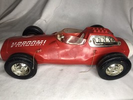 Vintage 1963 Mattel V-RROOM VROOM Red #5 Race Car Whip Car ~15 inches - $24.00