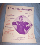 1940 A Love Story-Intermezzo Sheet Music-Leslie Howard, Ingrid Bergman - $9.50