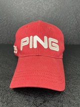 Ping G5 Baseball Cap Red Mens Adjustable Curved Brim Embroidered Logo Ha... - £10.59 GBP