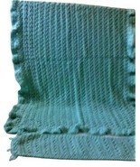 Hand Made Crochet Baby Blanket/Afghan with Matching Scarf 40 x 30 NEW - £17.53 GBP