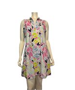 Tommy Bahama White, Pink, Blue Floral Print Sleeveless Golf Dress Size L - €32,38 EUR