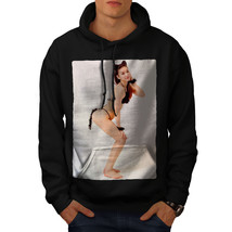 Wellcoda Cosplay Hot Girl Sexy Mens Hoodie, Woman Casual Hooded Sweatshirt - £26.11 GBP+