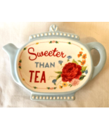 Pioneer Woman Tea Bag Holder  Sweeter Than Tea Sweet Rose Pattern - £11.58 GBP