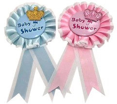 Baby Shower Mother To Be Prince, Princess Baby Badge Corsage Keepsake Gift - £12.01 GBP