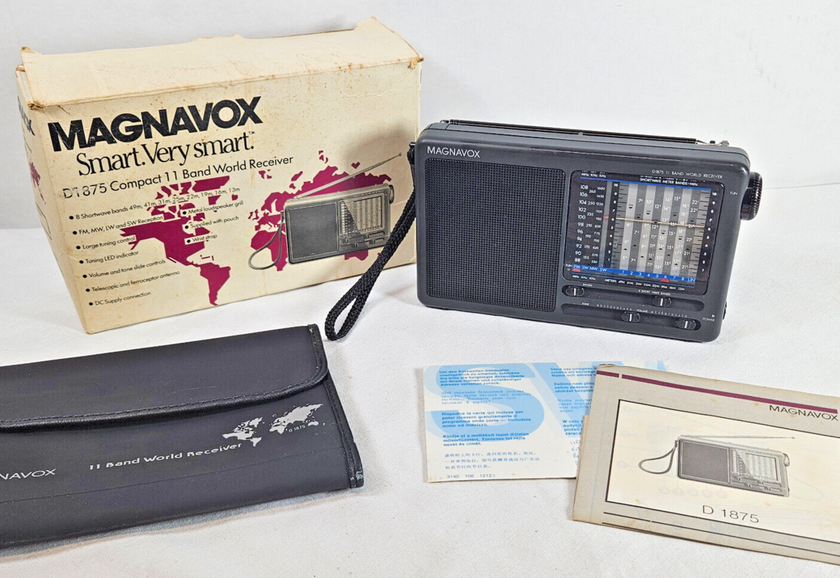 MAGNAVOX D1875 Multi 11-Band World Receiver FM/LW/MW/SW Radio TESTED - $34.99
