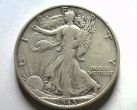 1945-S WALKING LIBERTY HALF DOLLAR VERY FINE+ VF+ NICE ORIGINAL COIN BOB... - $17.00