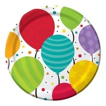Bright Shimmering Balloons Paper Party Dinner Plates 9&quot; - £2.32 GBP