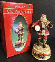CBK Ltd Handcrafted  Old World Santa  Musical Wind Up - Works - 8&quot; Tall With Box - £11.82 GBP