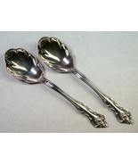 2 International Deep Silver Orleans Silverplate Sugar Shell Spoons - $10.00