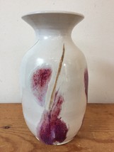 Vtg Hand Crafted Ceramic Art Studio Pottery Iris Porcelain Glaze Signed ... - £98.36 GBP