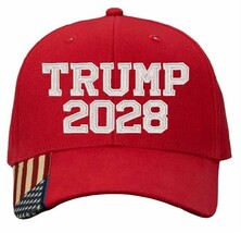 Trump 2028 Hat Embroidered Adjustable KATI or USA300 Hat with USA Brim Hat - $26.99