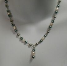 Vintage Signed LBVYR Pearl Necklace 21.5" -Adjustable - $18.50